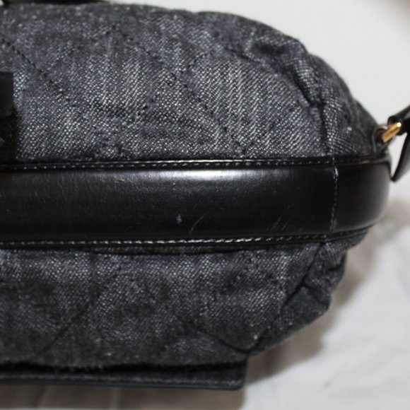 CHANEL Denim Calfskin Quilted Backpack Dark Grey Black - Picture 9 of 14